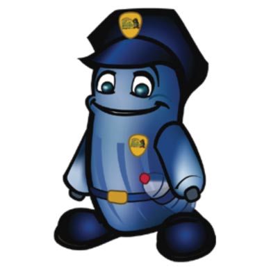 politie bluey mascotte
