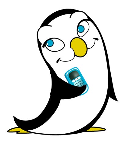 Soita's pinguïn mascotte.