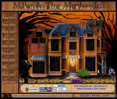 Website for Mike and the Mechanics. The site was put online 2006.
