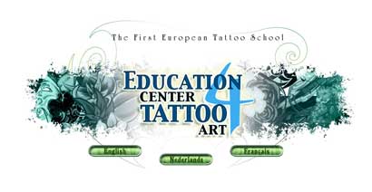 Website created for tattoo training center, Education Center 4 Tattoo Art. The site went online 2010.